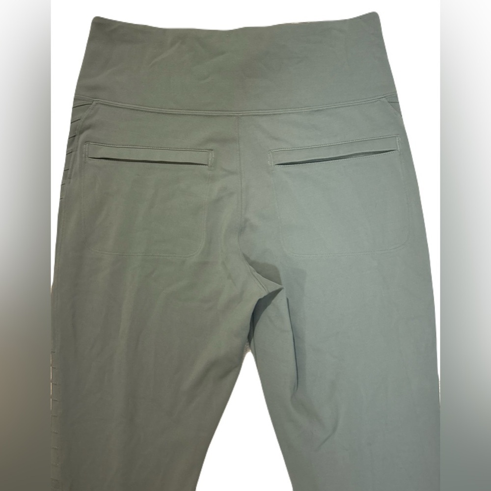 Athleta Delancey Moto Tight Leggings Sage Green Seamless Ribbed High-Rise - Picture 6 of 8